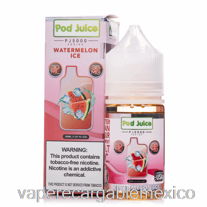 Vape Recargable Sandía Hielo - Jugo De Vaina Pj5000 - 30ml 55mg